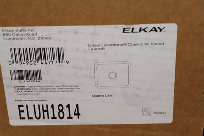 Elkay ELUH1814 Lustertone Classic Single Bowl Undermount Stainless Steel Sink