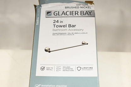 Glacier Bay BTH-024-281-BN Sadira 24" Wall Mounted Towel Bar in Brushed Nicke