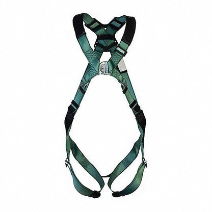 MSA 10197203 Full Body Harness Climbing, Vest Harness, Back/Chest, SS, Green