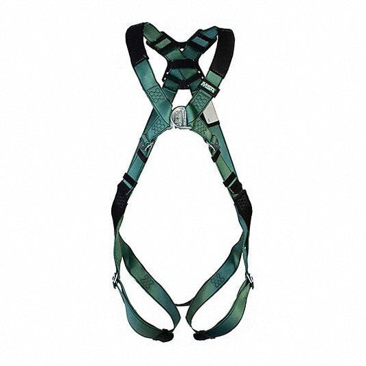 MSA 10197203 Full Body Harness Climbing, Vest Harness, Back/Chest, SS, Green