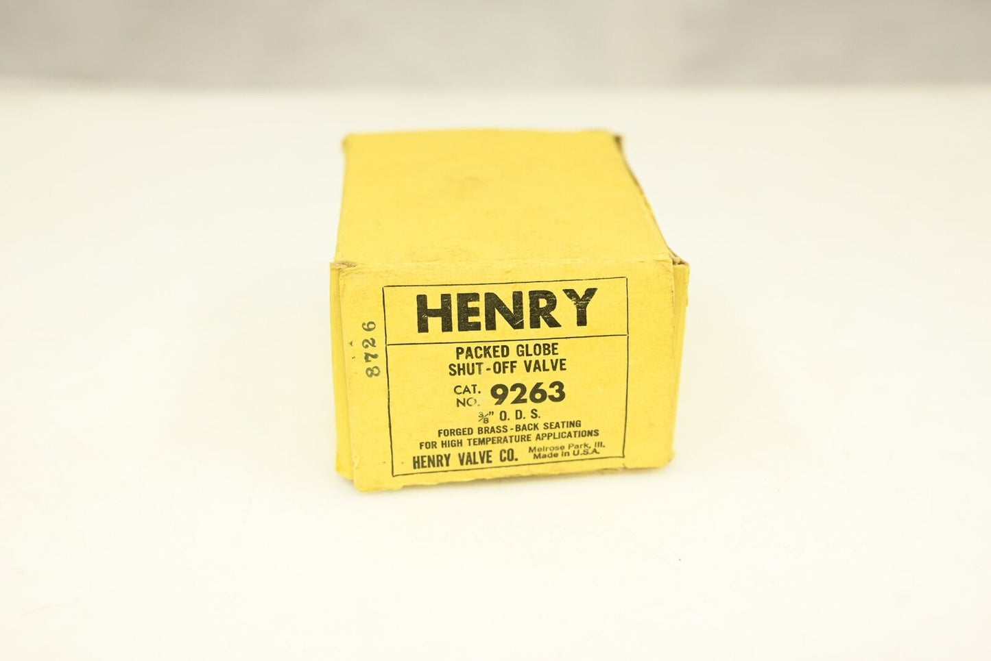 Henry 9263 Packed Globe Shut-Off Valve 3/8" O.D.S.