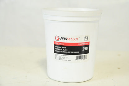 ProSelect PSZIP8KW250, Zip Screw White, 8x2" (50 mm)