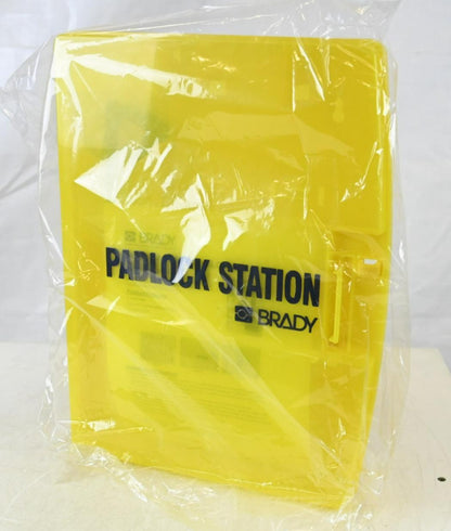 Brady 105932 Ready Access Padlock Station (unfilled), Yellow