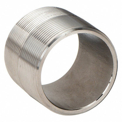 Nipple E6BNI01, 316 Stainless Steel Close Pipe Nipple, 2" Nominal Pipe Size