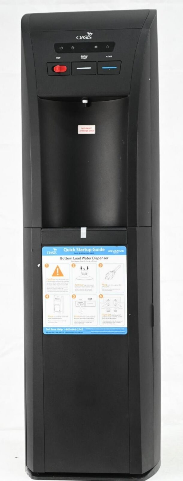 Oasis BAEB1SHSK Bottle Water Dispenser, 43-1/2 in Ht, 115V AC