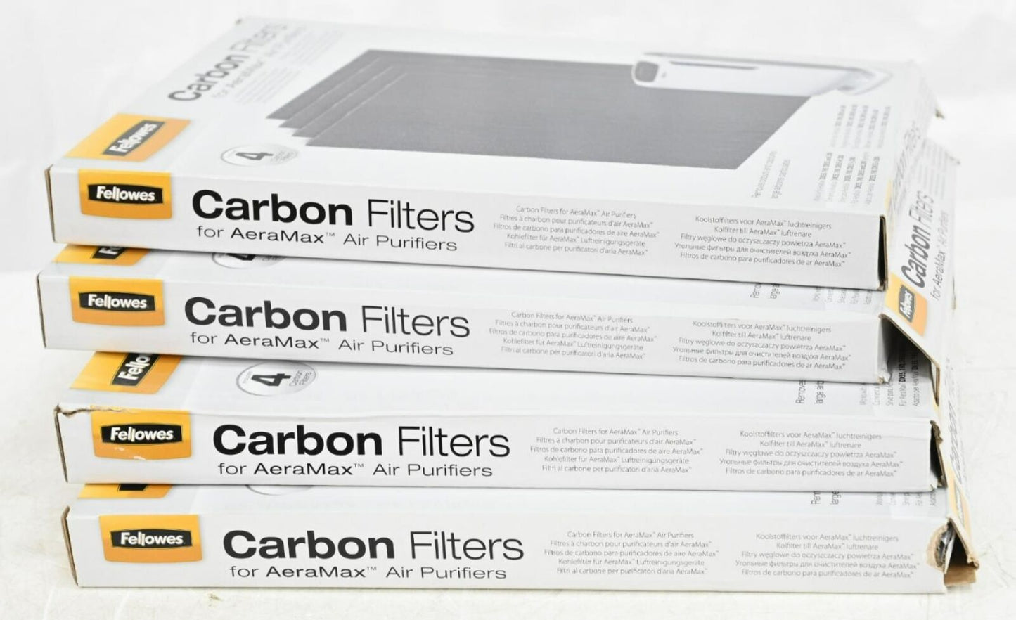 [LOT OF 4] Fellowes 9324101 Carbon Filters for AeraMax Air Purifiers, PK 4