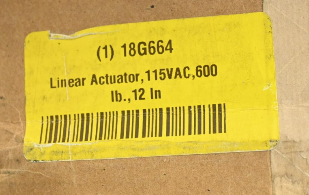 Warner Linear K2G10-115V-BR-12 Linear Actuator, 115V, Hz 50/60