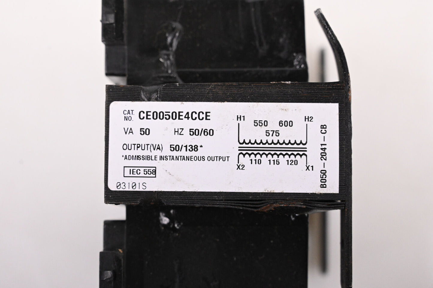 EATON CE0050E4CCE, 50 VA  type MTE, industrial control transformer,