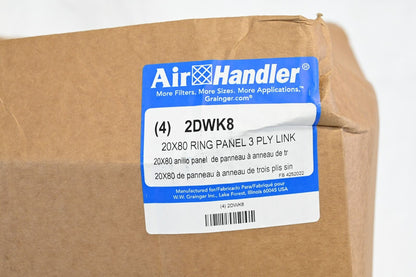 Air Handler 2DWK8 Link Air Filter 20" Nominal Ht, 80" Link Filter Total Wd, PK 4