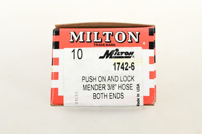 Milton 1742-6 Push on and Lock Mender 3/8" Hose Both Ends, PK 10