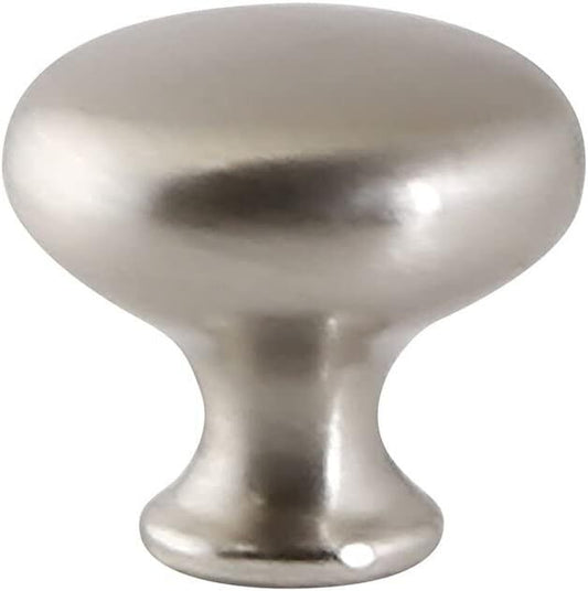 Design House 564575 1-1/4" Diameter Mushroom Cabinet Knob, Satin Nickel, PK 25