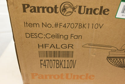 Parrot Uncle F4707BK10V Ceiling Fan