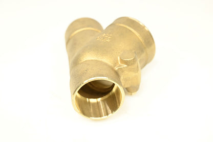 Bronze Swing Check Valve Y-Pattern 2" Solder Joint 125-SWP, 200-WOG, Teflon Disc