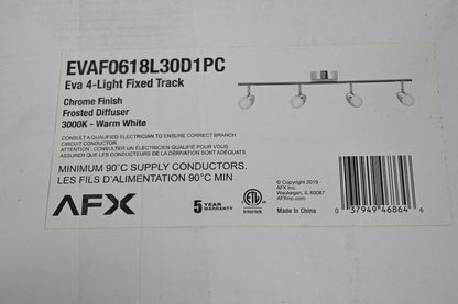 AFX EVAF0618L30D1PC Eva 4 Light 31" Wide LED Fixed Rail Linear Ceiling Fixture