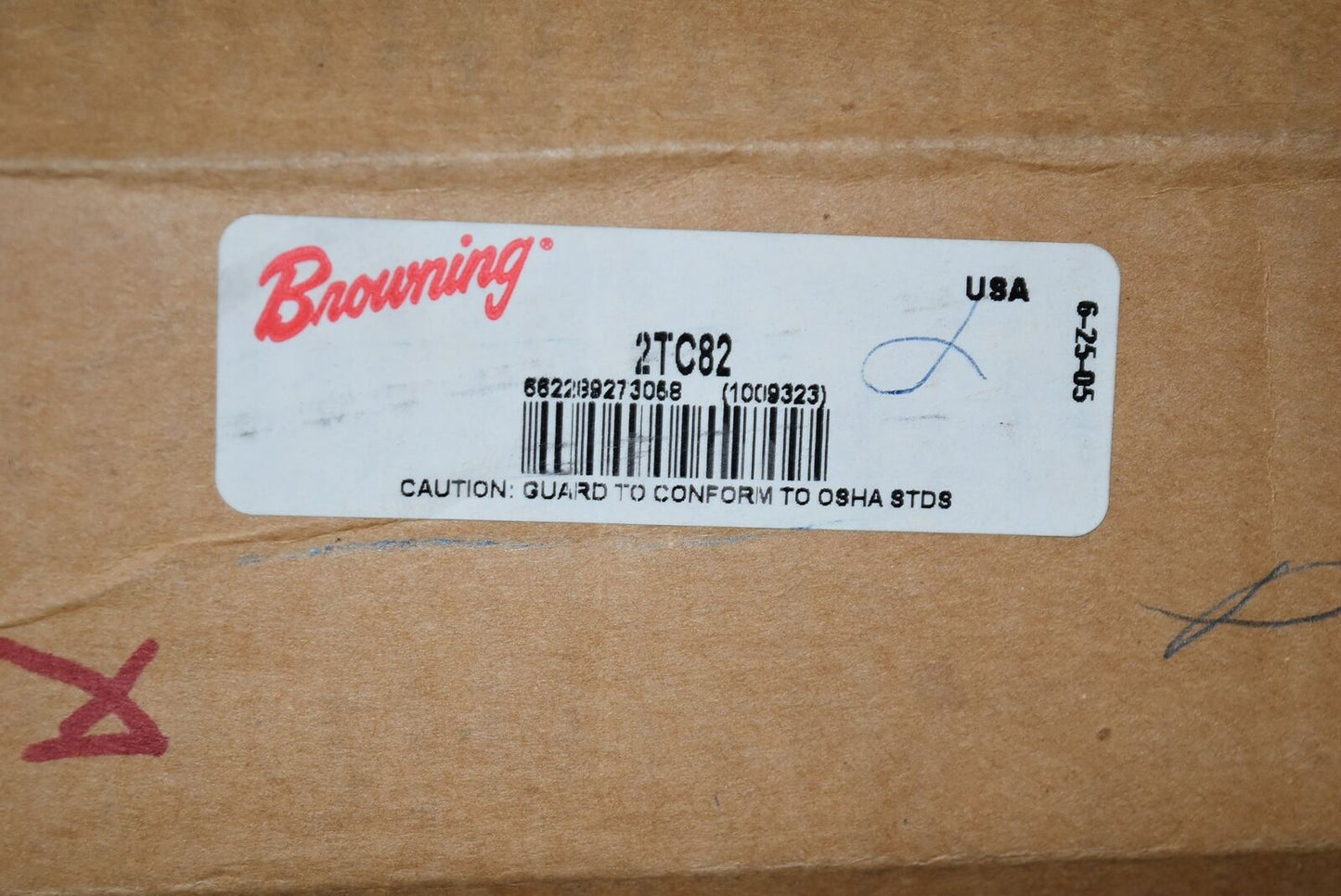 Browning Sheave, 2TC82 Bushing Bore V-Belt Pulley, PD= C 8.2, Q1, 2 Groove