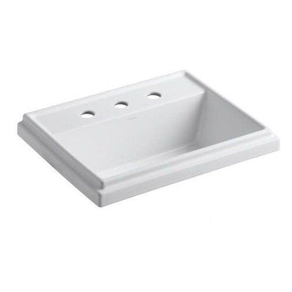 Kohler K-2991-8-0 Tresham 20" Drop In Bathroom Sink w/3 Holes Drilled & Overflow