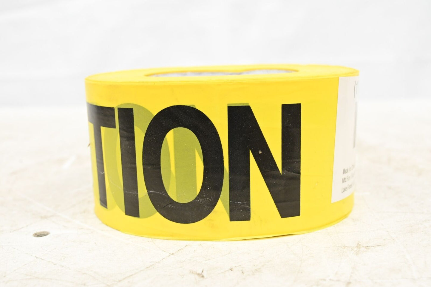 Barricade Tape 4A416, 1,000 ft Roll Length, 3 in Roll Width, Yellow