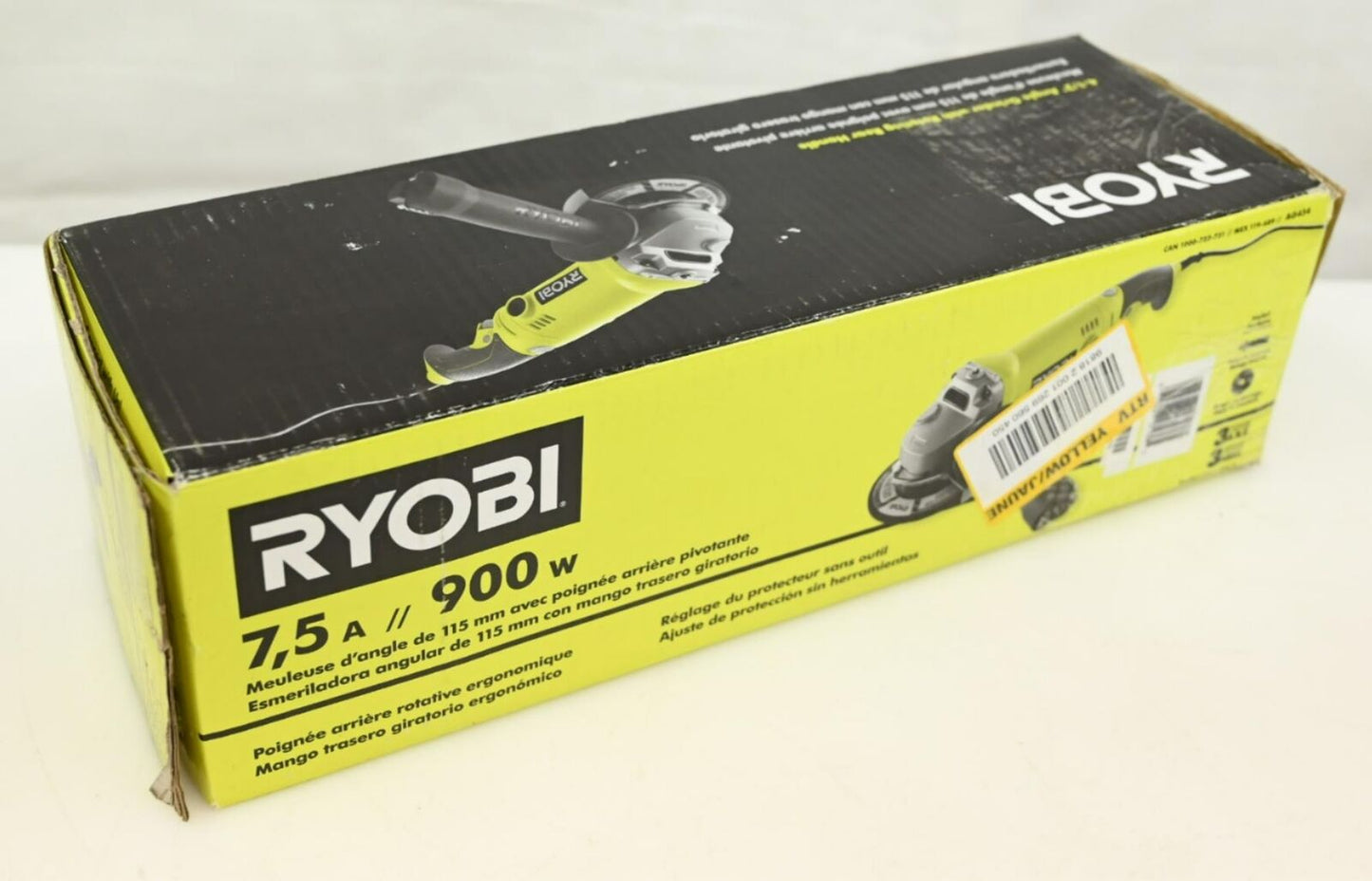 Ryobi AG454 7.5 Amp Corded Angle Grinder (MISSING GRINDING WHEEL)