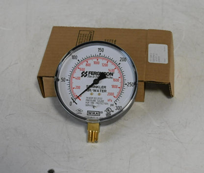 Wika 4280818, 300 psi Brass and Plastic Pressure Gauge