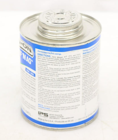 WELD-ON 10990 PVC 737 TURF'N AG "Blue" Pipe Cement Pint