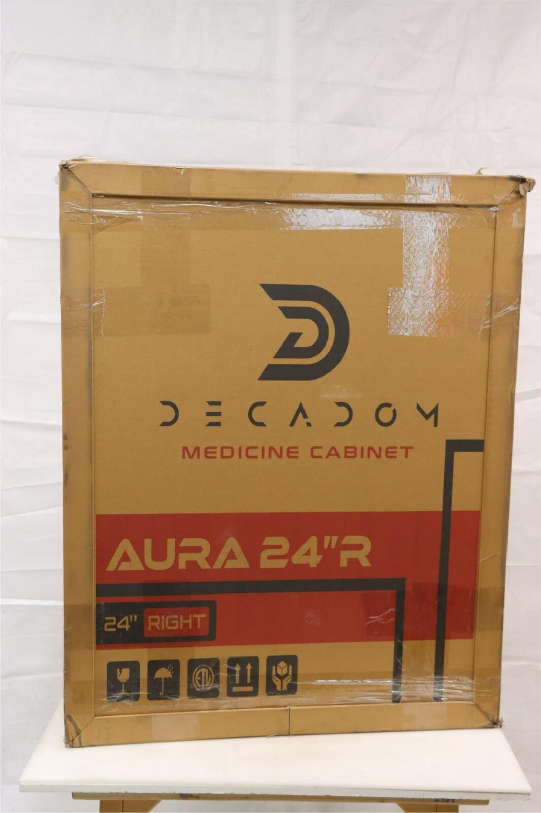 Decadom Aura2430RH LED Medicine Cabinet Recessed Surface Clock Dimmer Defogger C