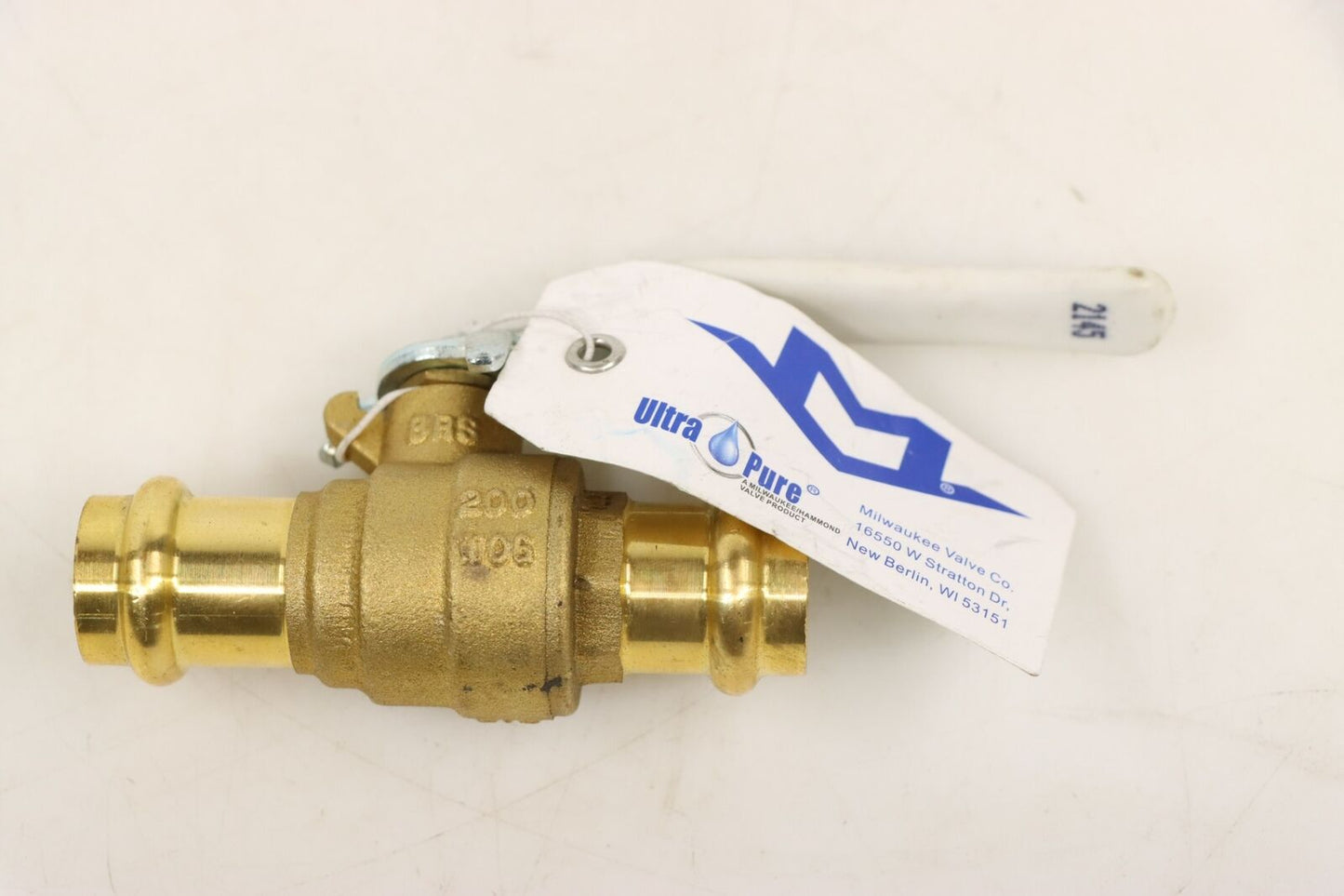 Milwaukee UPBA-480B-12 Ball Valve, 1/2" Pipe & Tube Size, Brass