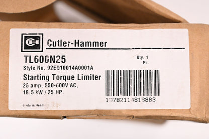 Cutler Hammmer TL600N25 Torque Limiting Controller 25A 600V Solid State