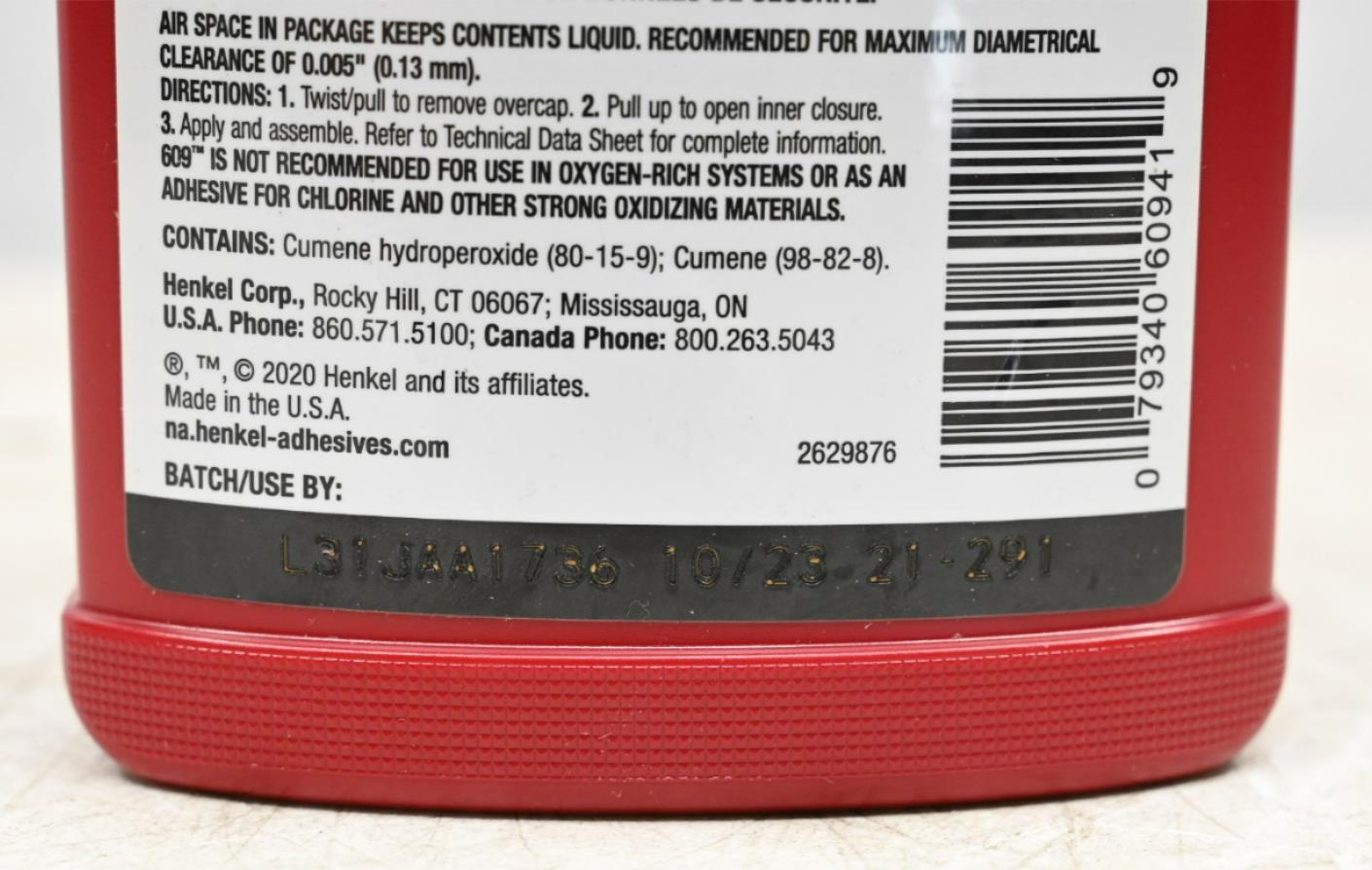 Loctite 135513 (609) Retaining Compound For Steel