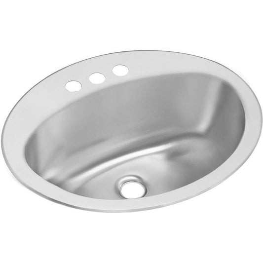 Elkay LLVR21172 Asana Drop In Stainless Steel Lavatory Sink w/Two Faucet Holes