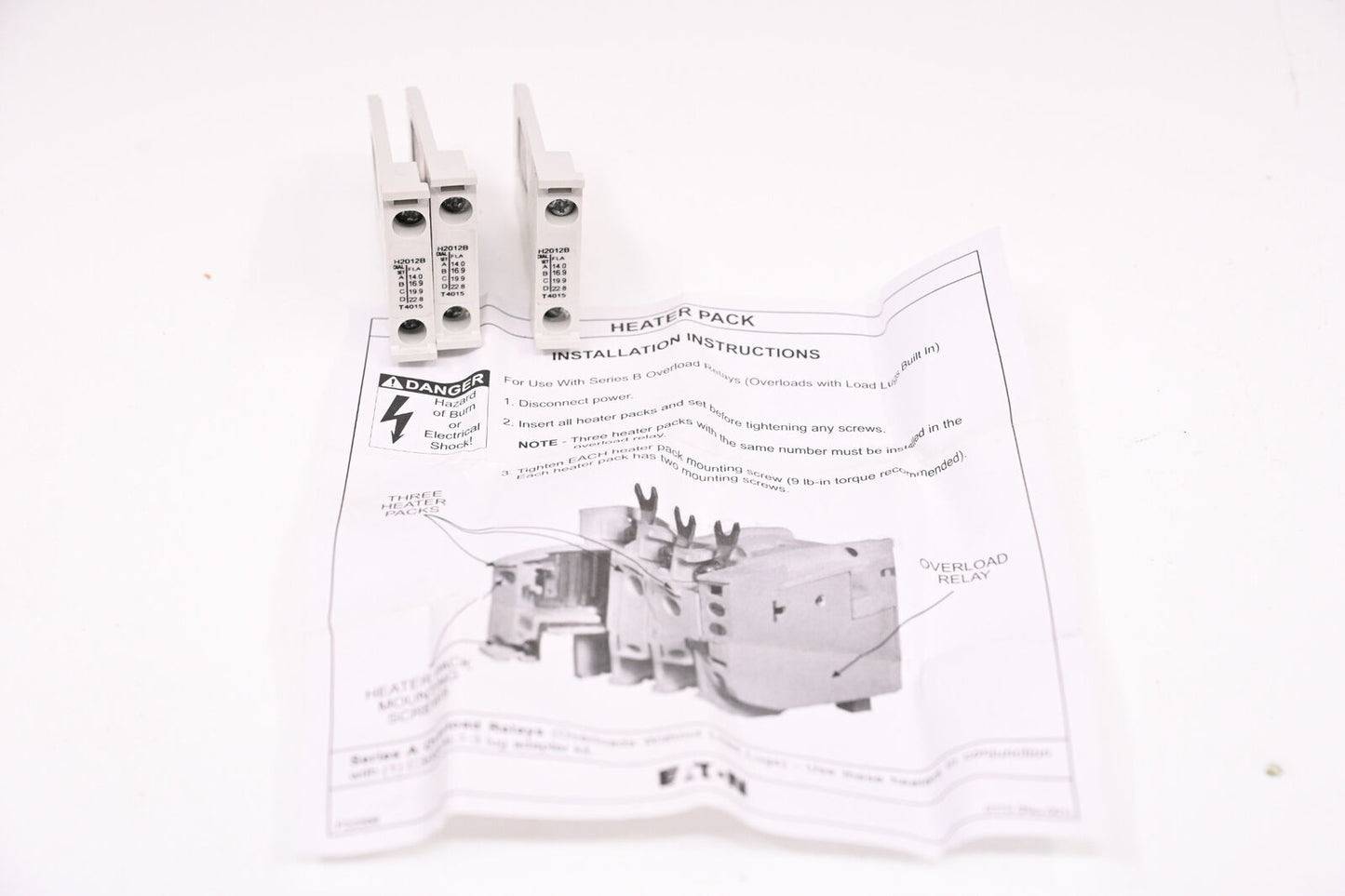 Eaton - Cutler Hammer H2012B-3 Heater Pack, Standard Trip, Class 20 , NEMA, IEC