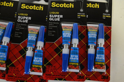 Scotch AD117 Super Glue Liquid, 2 PK, (Lot of 6)