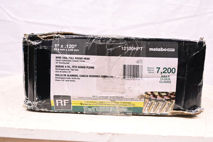 Metabo HPT 12100HPT Roofing Nail, 2D, 1 in L,Steel, Electro-Galvanized, PK7200