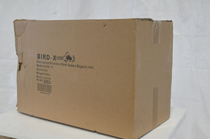 Bird-X STS-10 Bird Repellent Stainless Steel Spikes, 10 ft, 5" W, 4 1/2" H, PK 6