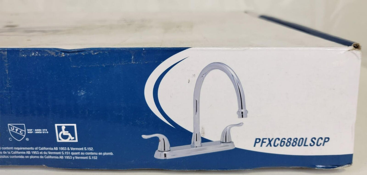 PROFLO PFXC6880LSCP 1.8 GPM Double Handle Kitchen Faucet Polished Chrome