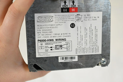 Zurn P6000-HW6 Hardwire Power Converter for 6VDC Flush Valves and Faucets