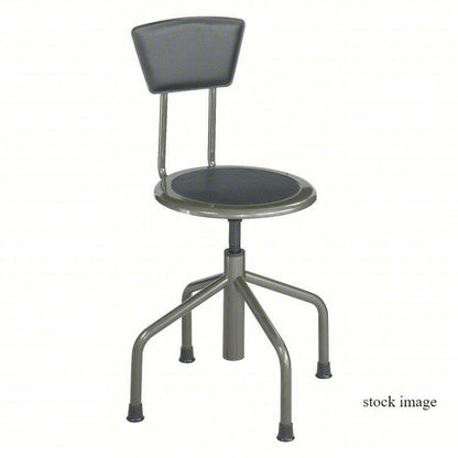 Safco 6668 Diesel Low Base Stool with Back, Pewter