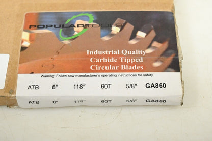 Populartools GA860 Circular Blades, 8” Diameter