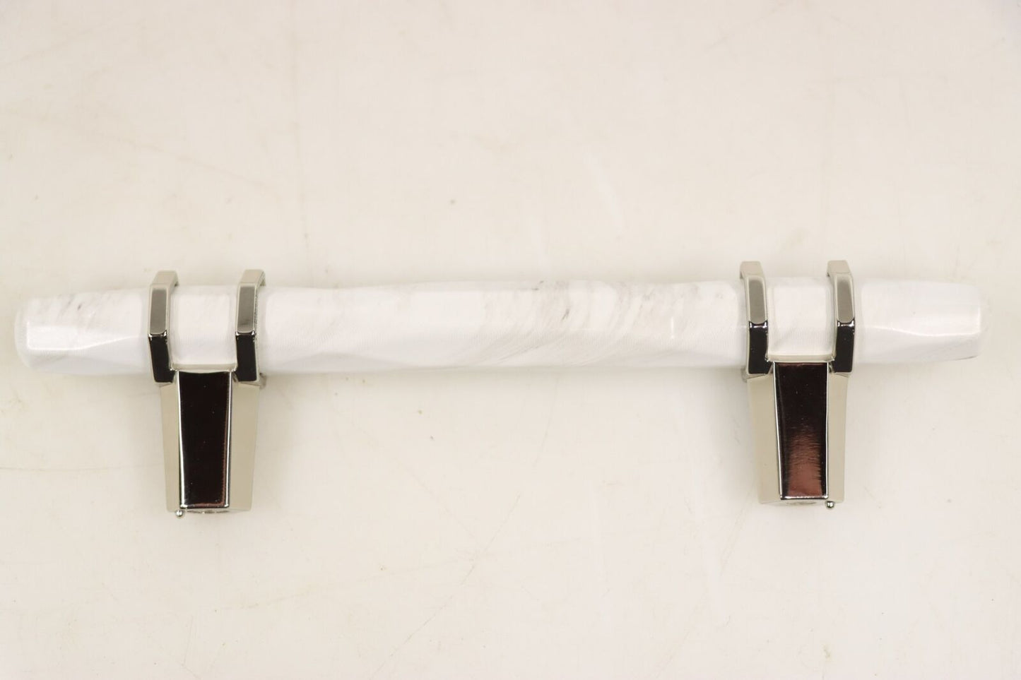 AMEROCK BP36648MWPN 3-3/4" Drawer Handle Pull, ‎Marble White/Polished Nickel