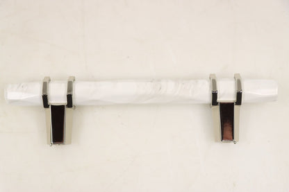 AMEROCK BP36648MWPN 3-3/4" Drawer Handle Pull, ‎Marble White/Polished Nickel