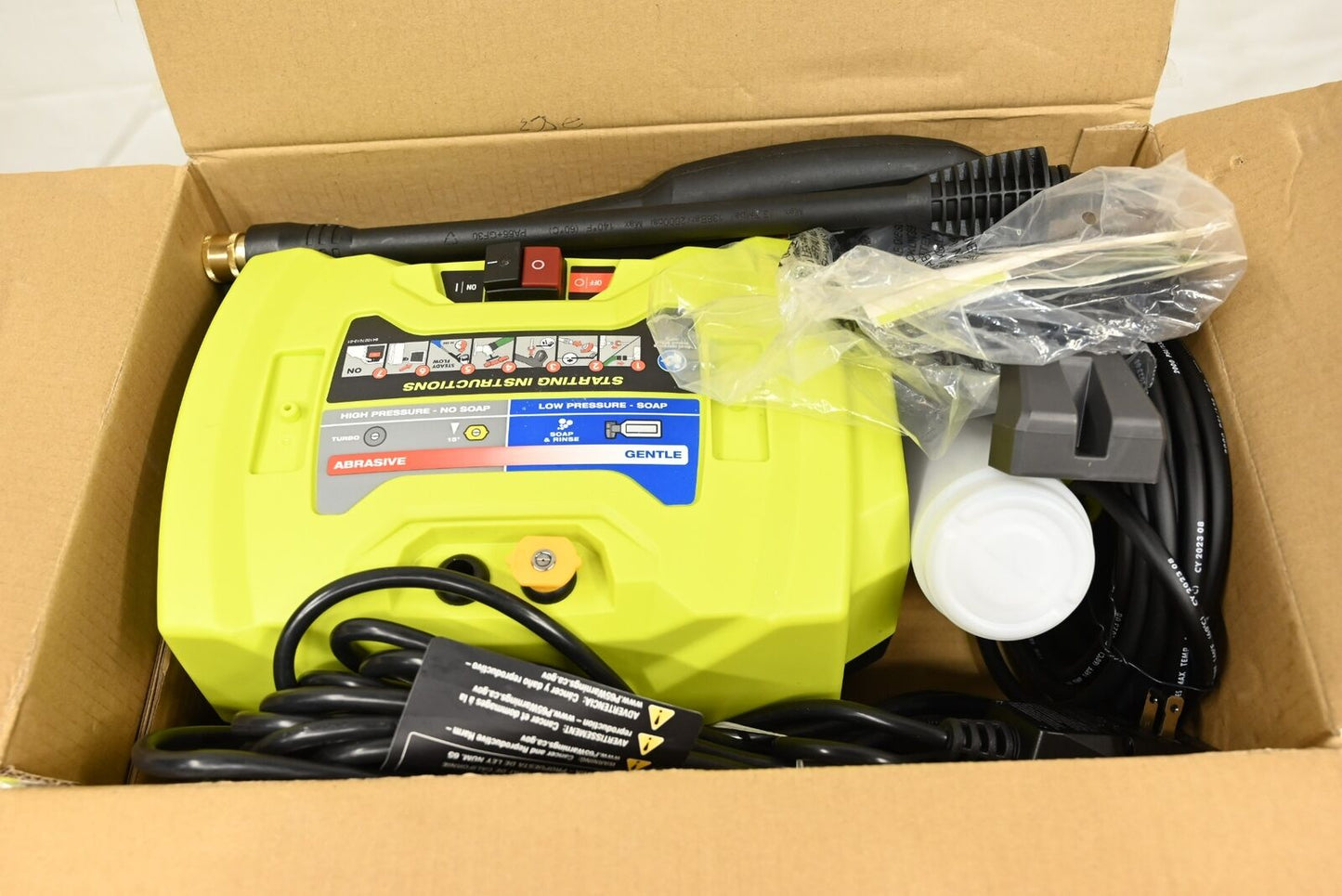 Ryobi RY141802 1800 PSI 1.2 GPM Electric Pressure Washer