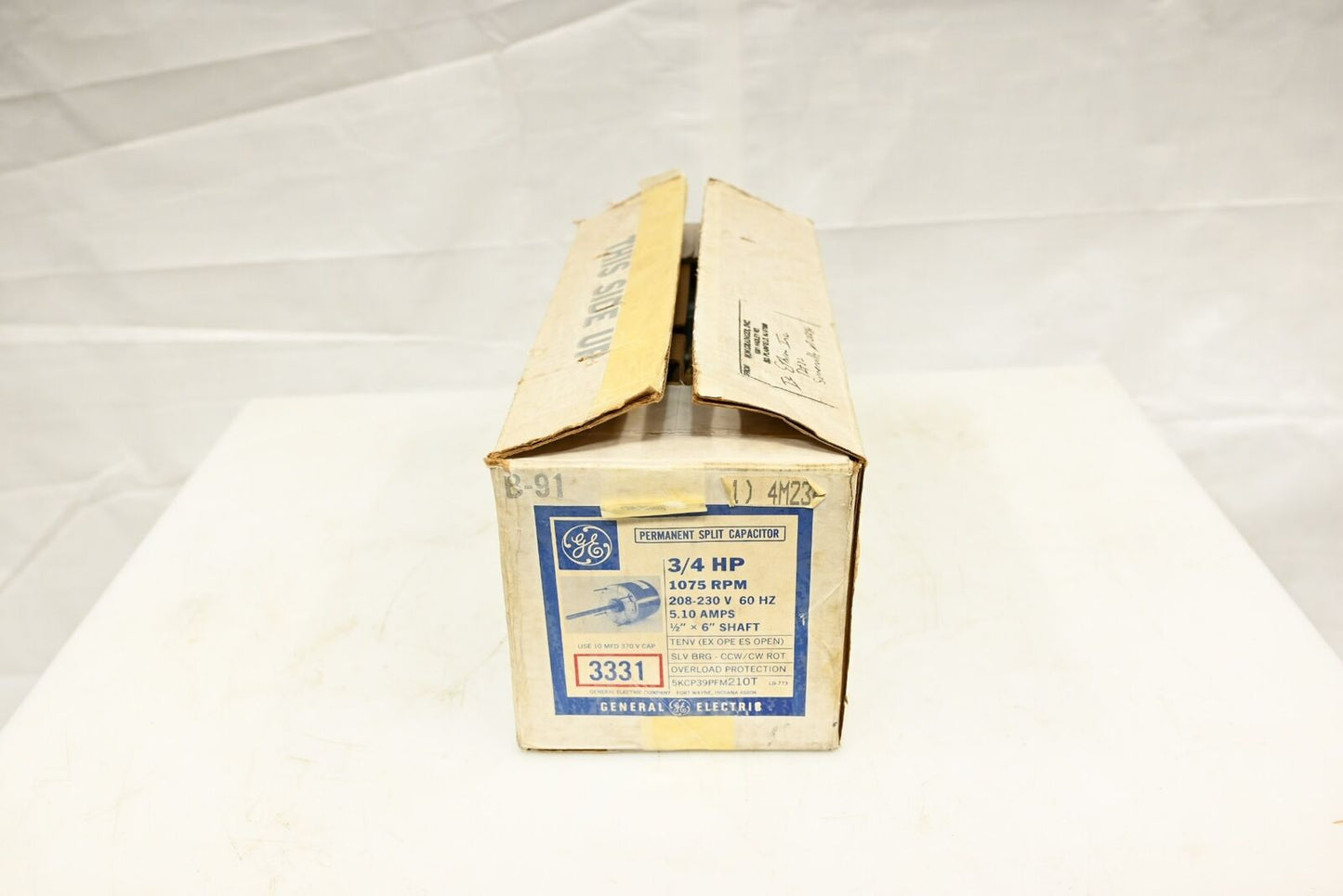 General Electric (GE) Permanent Split Capacitor, 3/4 HP, 1075 RPM