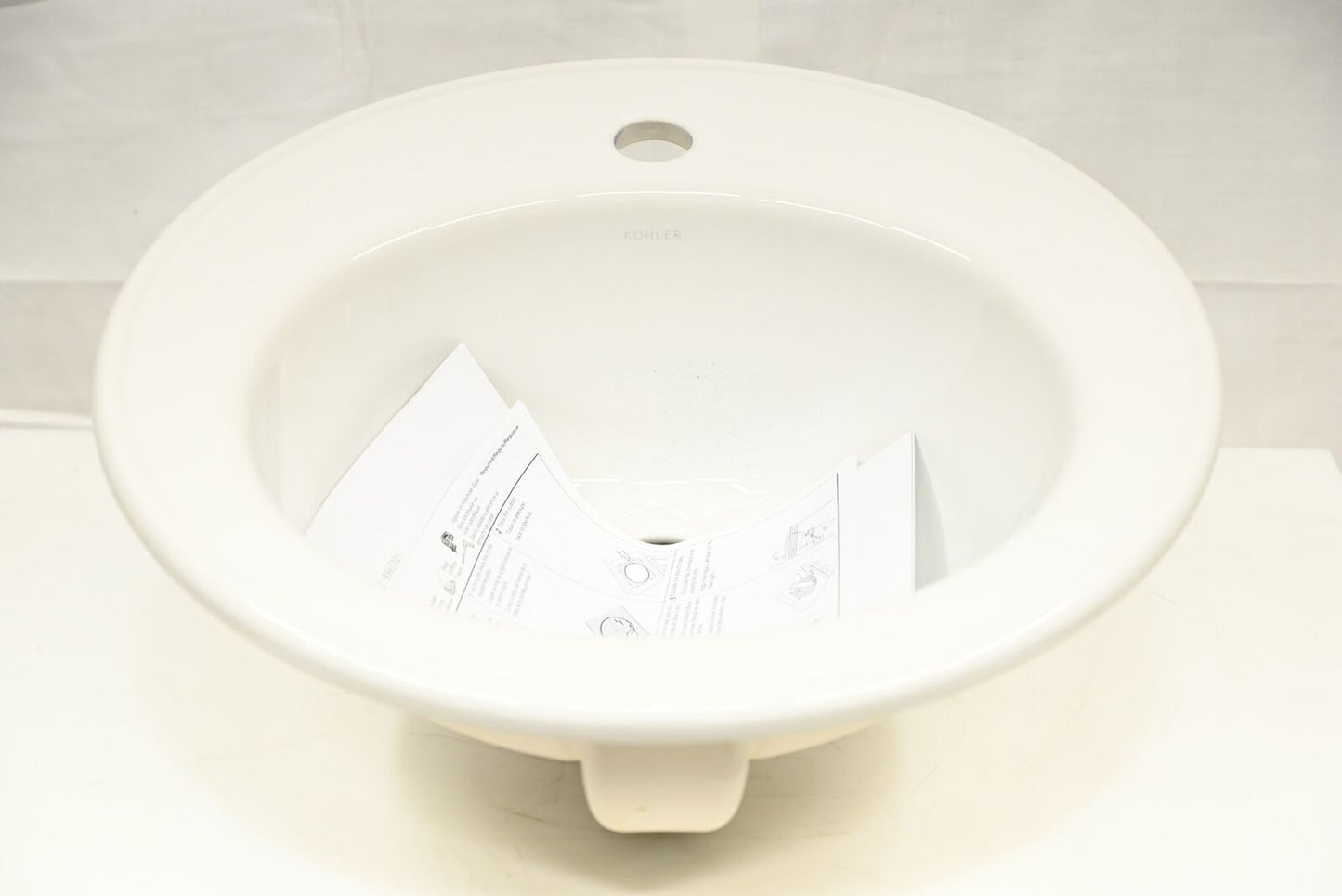 Kohler K-2202-1-0 Brookline Self-Rimming Bathroom Sink, White