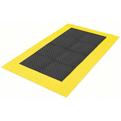 Notrax 621S4872BY Interlocking Antifatigue Mat, 6 ft L x 4 ft W, Black/Yellow