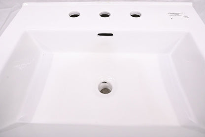 Signature Hardware SHCTM24208WH Modern Rectangular Console Bathroom Sink, White