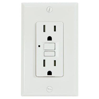 USI Electric G1315TRWH Electric 15A Self-Test GFCI Duplex Outlet Receptacle PK10