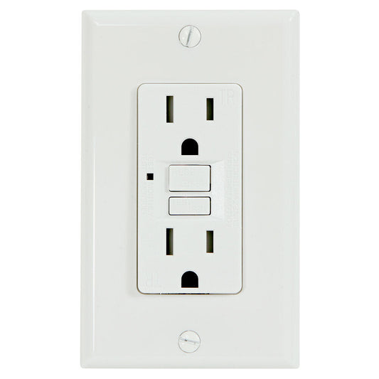 USI Electric G1315TRWH Electric 15A Self-Test GFCI Duplex Outlet Receptacle PK10