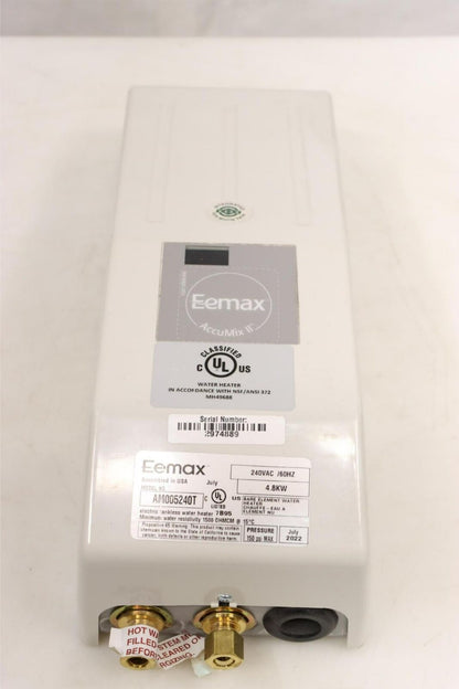 Eemax AM005240T Electric Tankless Water Heater, 240V AC