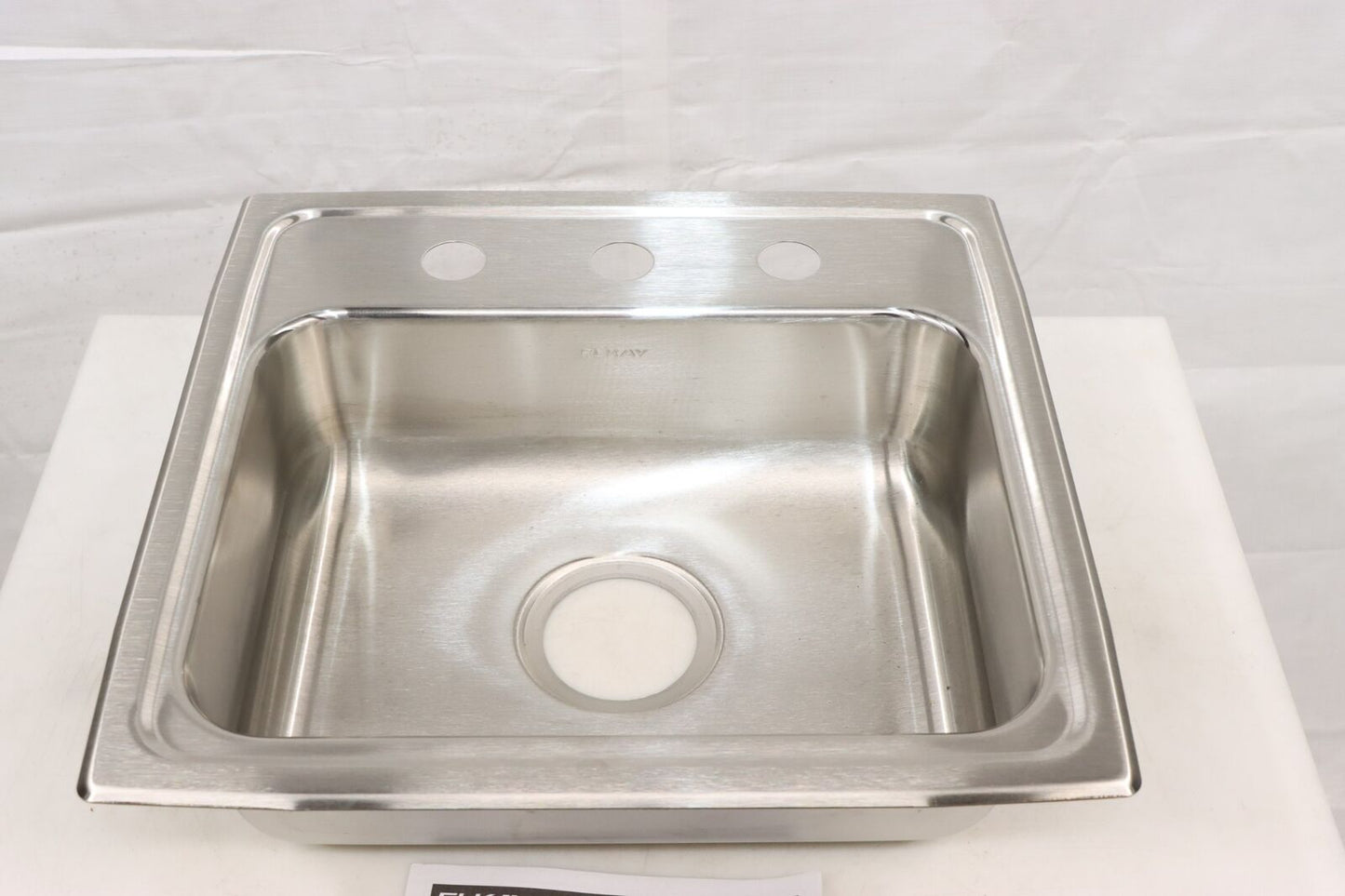 Elkay LRAD1918553 Lusterstone Classic Single Bowl ADA Drop-In Sink, 3 Holes