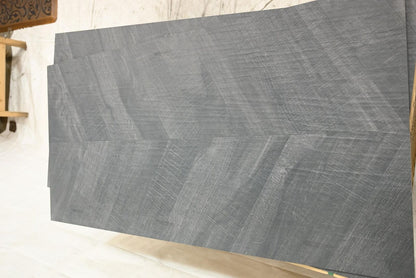 Montgomery Chevron Black 24 in. x 48 in. Matte Porcelain Floor andWall Tile 50pc