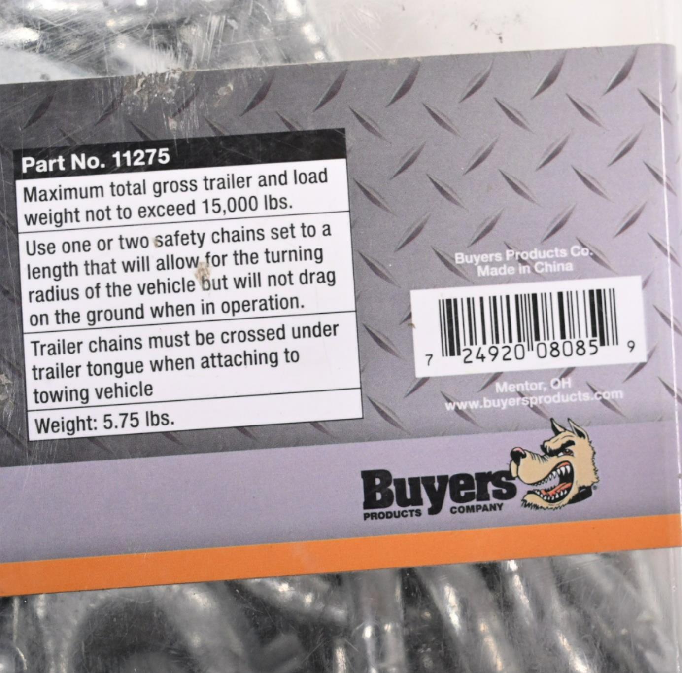 Buyers Products 11275 Safety Chain, Carbon Steel